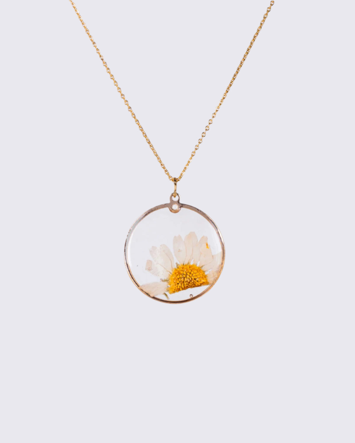 Handmade Gold-Plated Daisy Jewellery Set – Necklace & Earrings - Necklace - VJ Designs